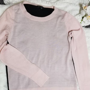 Club Monaco Size M Baby Pink Italian Yarn Sweater